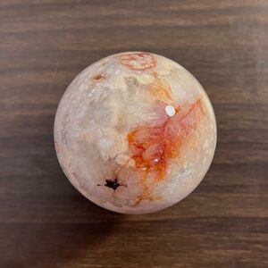 Flower Agate Sphere / w matching flower agate stand